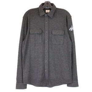 NWT Faherty Legend Sweater Shirt with Company Logo in Heather Black Twill (S)